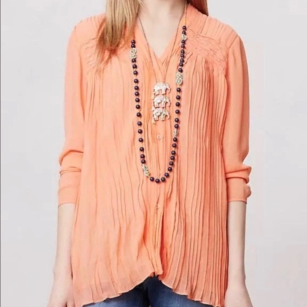 Rohit Gandhi + Rahul Khanna Pleated Flowy Blouse
